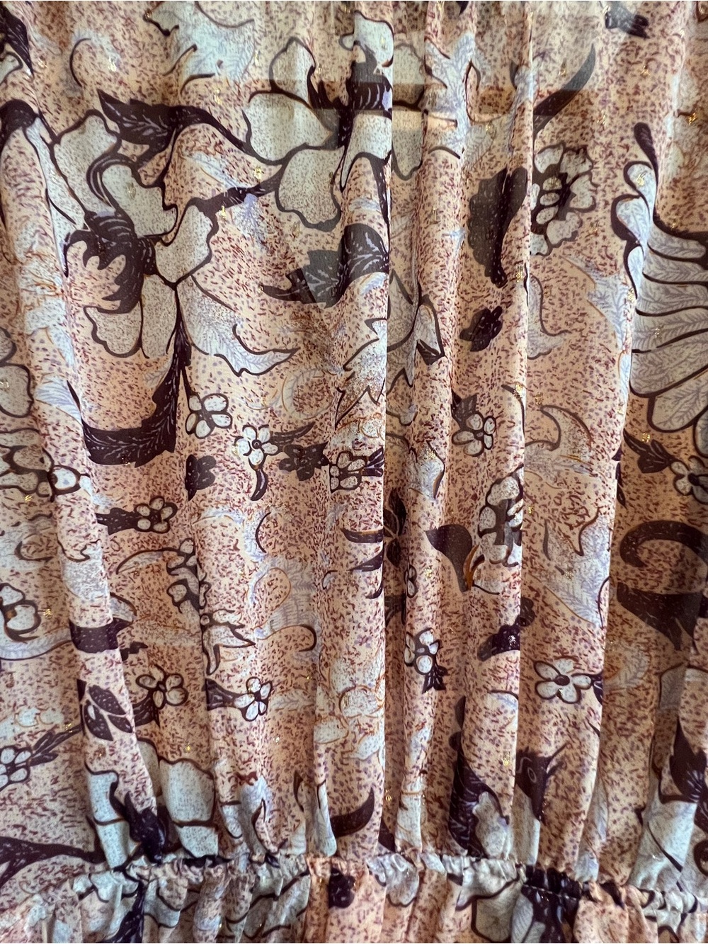 O.P.T. For Anthropologie Flouncy Mini Dress Smock Cuff Long Sleeve Medium - Picture 6 of 9